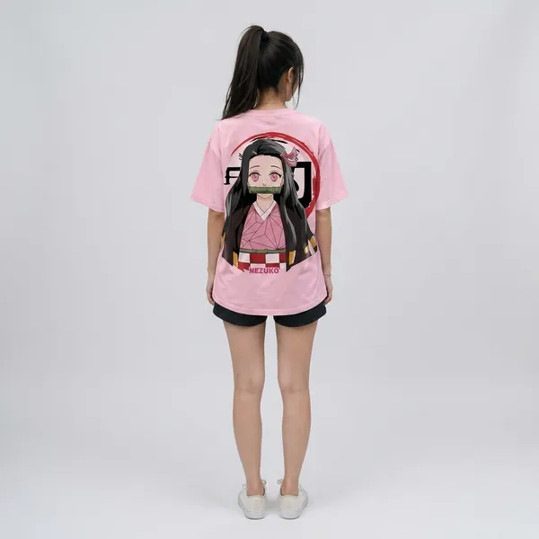 Pink_Nezuko_Kamado_Anime_Printed_T-Shirt_For_Women