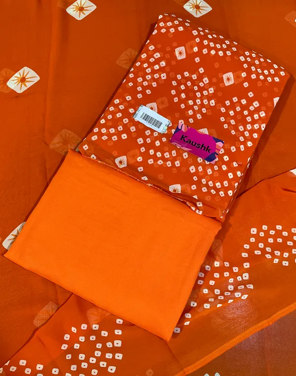 Orange_Cotton_Unstiched_Suit_Set_For_Women