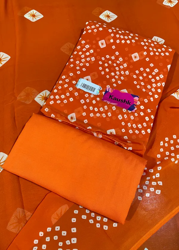 Orange_Cotton_Unstiched_Suit_Set_For_Women