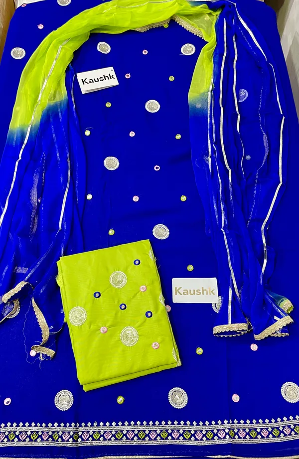 Blue_Cotton_Unstiched_Suit_Set_For_Women