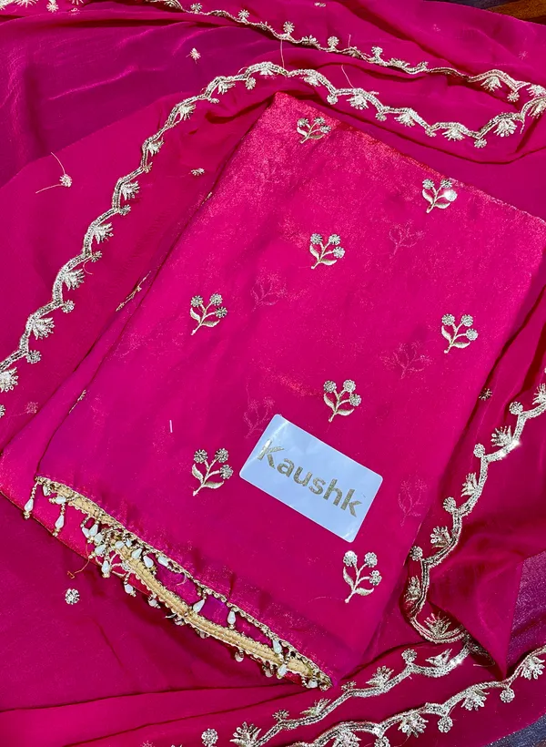 Red_Cotton_Unstiched_Suit_Set_For_Women