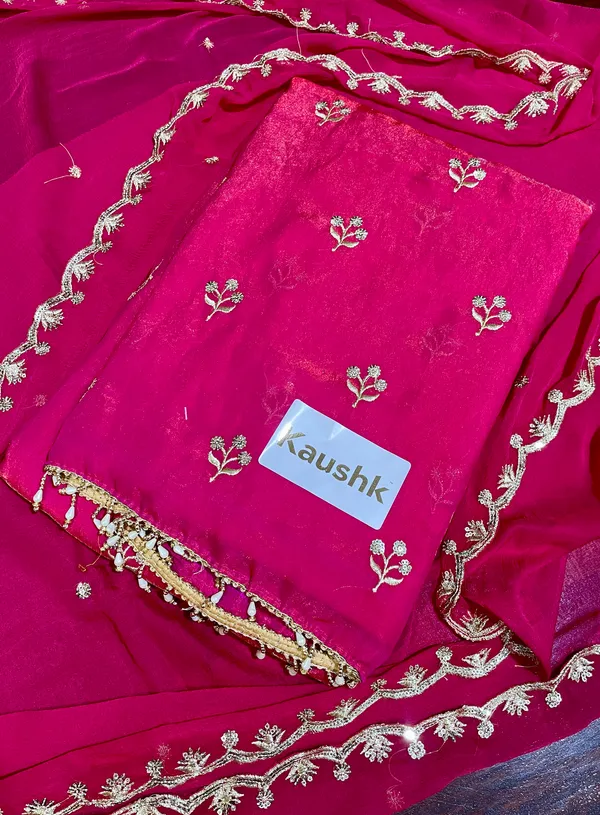 Red_Cotton_Unstiched_Suit_Set_For_Women