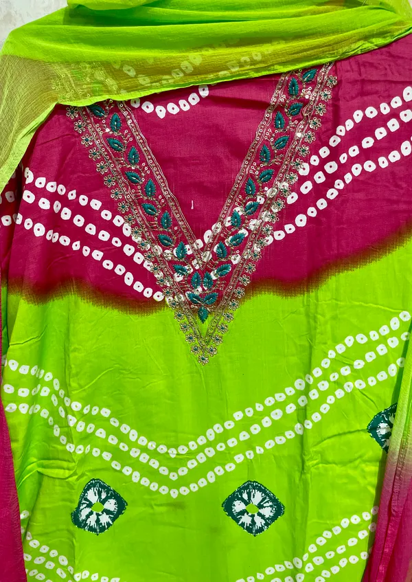 Green_Cotton_Unstiched_Suit_Set_For_Women