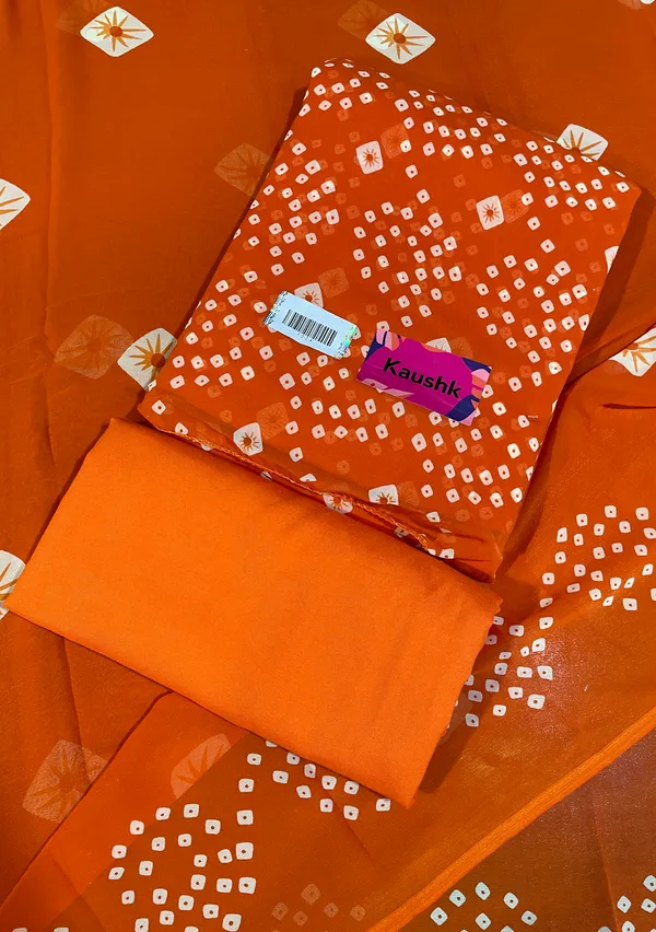 Orange_Cotton_Unstiched_Suit_Set_For_Women