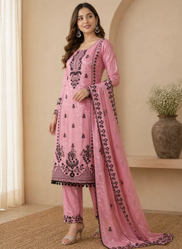 Peach_Cotton_Unstiched_Suit_Set_For_Women