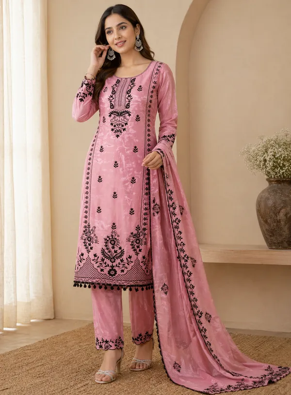 Peach_Cotton_Unstiched_Suit_Set_For_Women