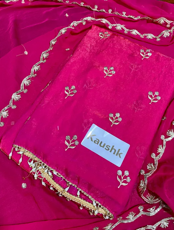 Red_Cotton_Unstiched_Suit_Set_For_Women
