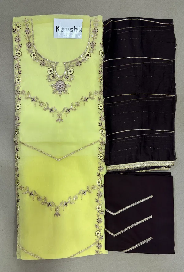 Yellow_Cotton_Unstiched_Suit_Set_For_Women