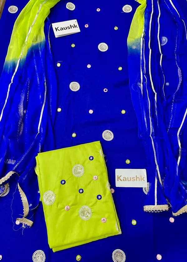 Blue_Cotton_Unstiched_Suit_Set_For_Women