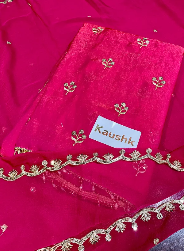 Red_Cotton_Unstiched_Suit_Set_For_Women