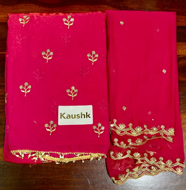 Red_Cotton_Unstiched_Suit_Set_For_Women