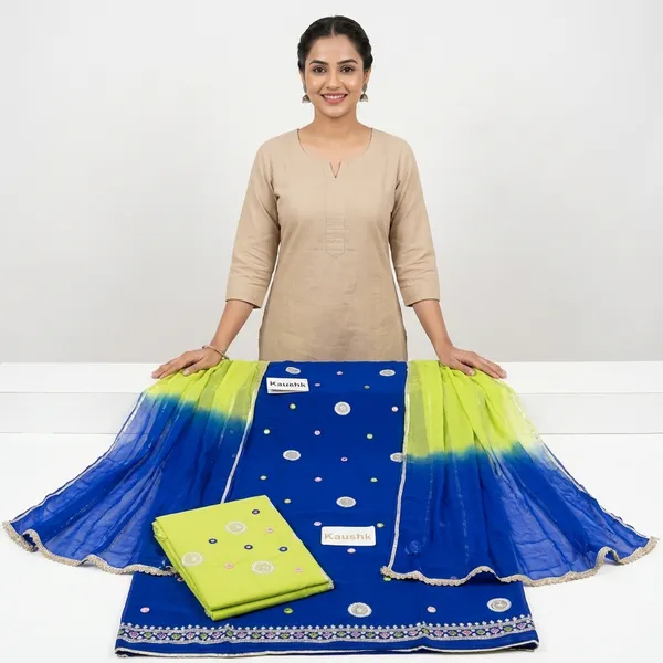 Blue_Cotton_Unstiched_Suit_Set_For_Women