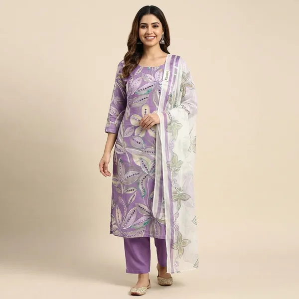 Purple_Cotton_Unstiched_Suit_Set_For_Women