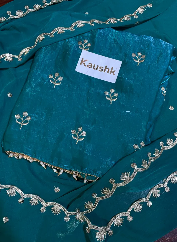 Blue_Cotton_Unstiched_Suit_Set_For_Women