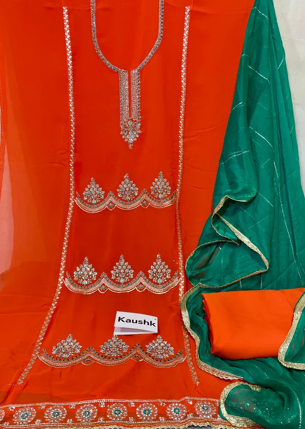 Red_Cotton_Unstiched_Suit_Set_For_Women