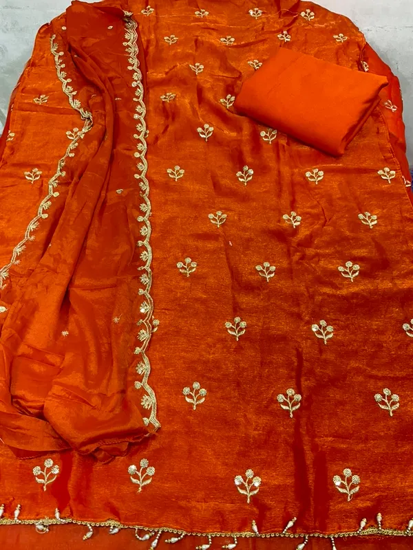 Orange_Cotton_Unstiched_Suit_Set_For_Women