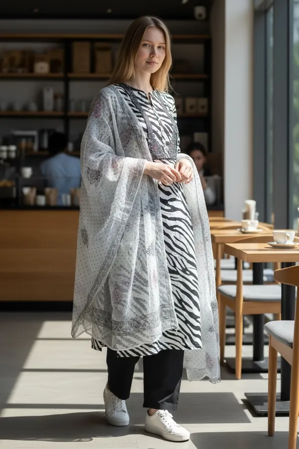 Black_And_White_Cotton_Unstiched_Suit_Set_For_Women