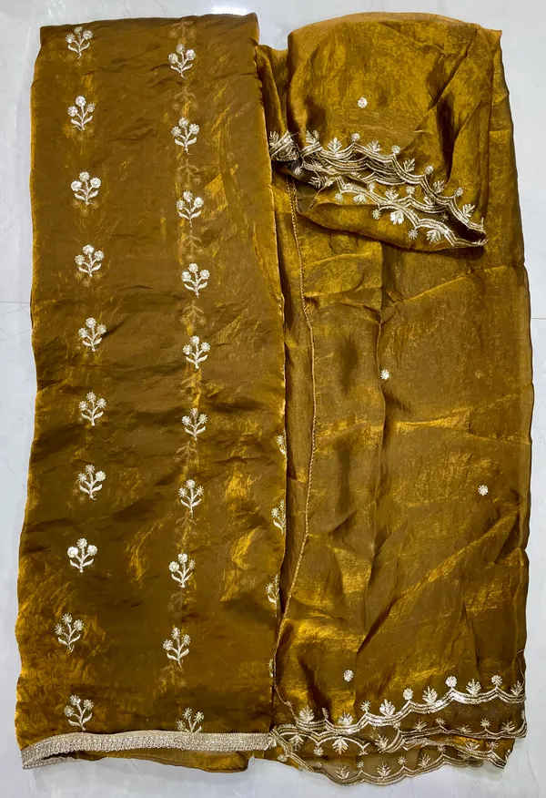 Brown_Cotton_Unstiched_Suit_Set_For_Women