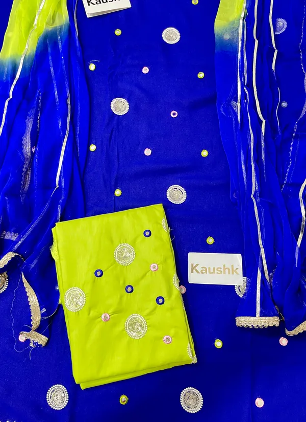 Blue_Cotton_Unstiched_Suit_Set_For_Women