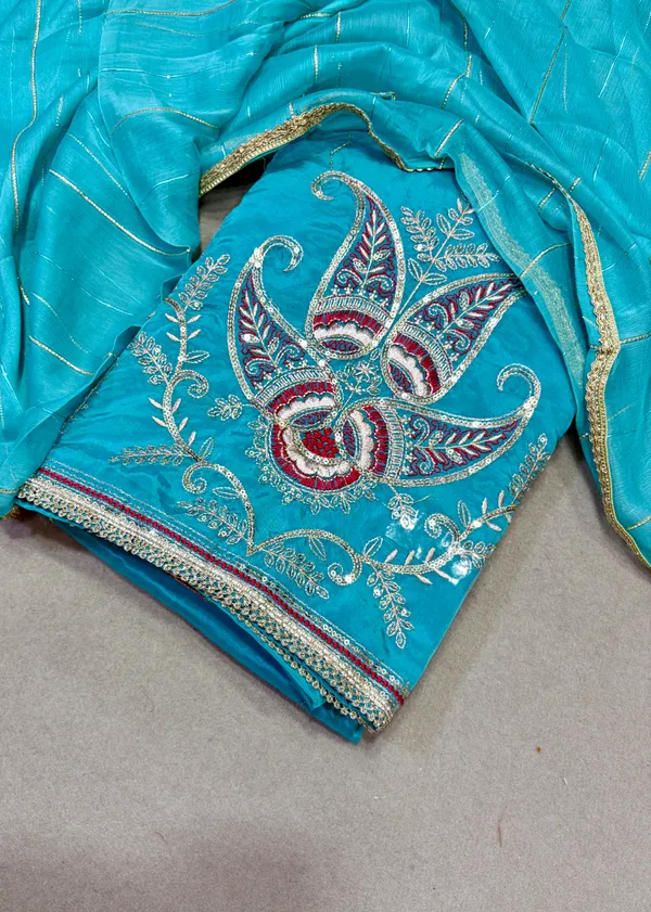 Sky_Blue_Cotton_Unstiched_Suit_Set_For_Women