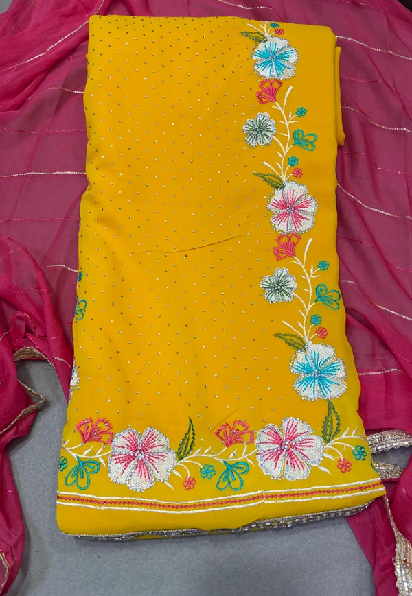 Yellow_Cotton_Unstiched_Suit_Set_For_Women