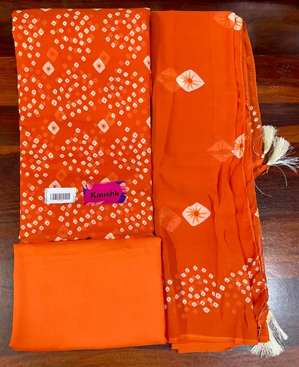 Orange_Cotton_Unstiched_Suit_Set_For_Women