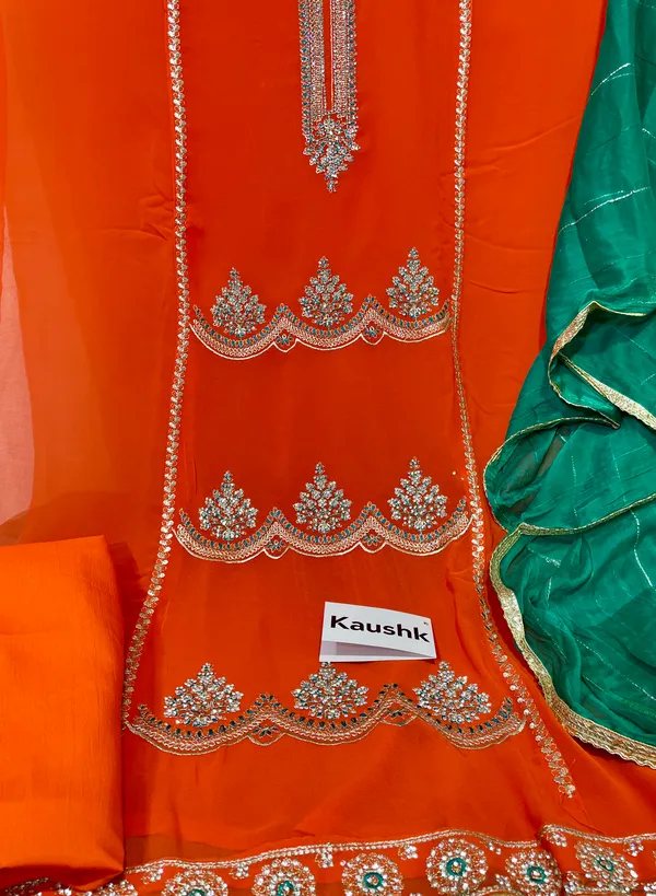 Red_Cotton_Unstiched_Suit_Set_For_Women
