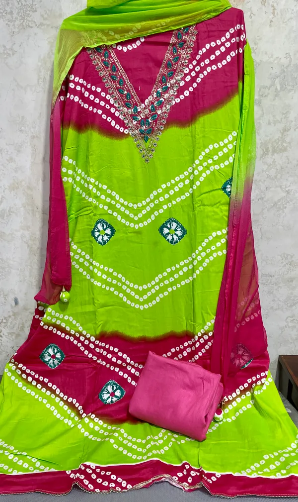 Green_Cotton_Unstiched_Suit_Set_For_Women