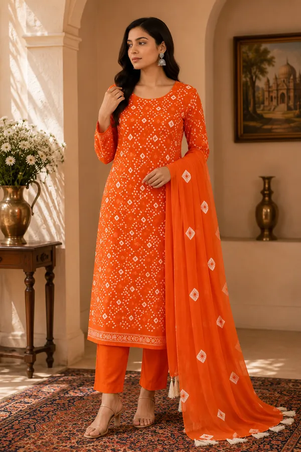 Orange_Cotton_Unstiched_Suit_Set_For_Women