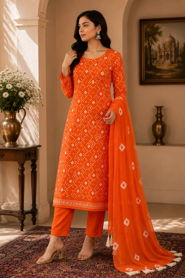Orange_Cotton_Unstiched_Suit_Set_For_Women