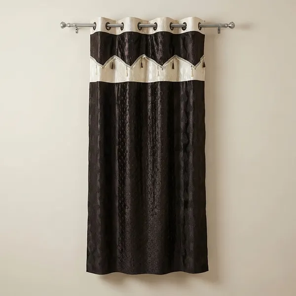 Brown_Long_Crush_Polyester_Curtain_For_Door_And_Window