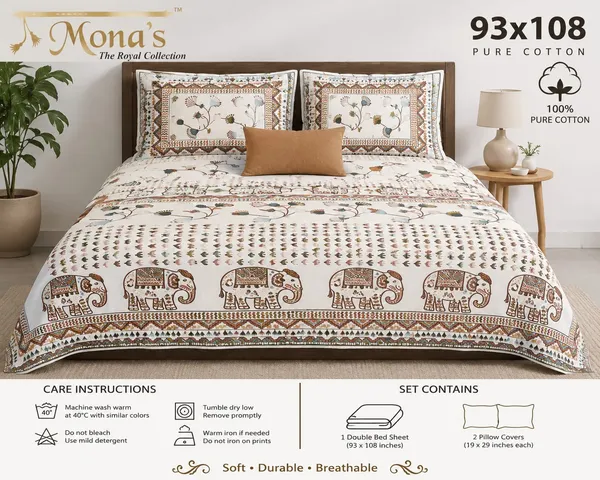 100_%_Pure_Cotton_Premium_Bedsheet_Dimension