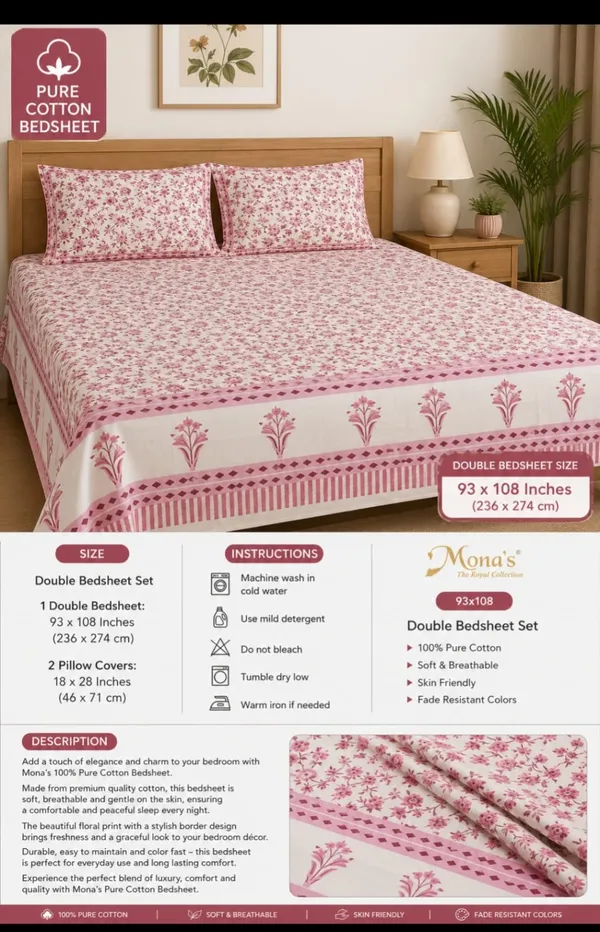 100_%_Pure_Cotton_Premium_Bedsheet_Dimension