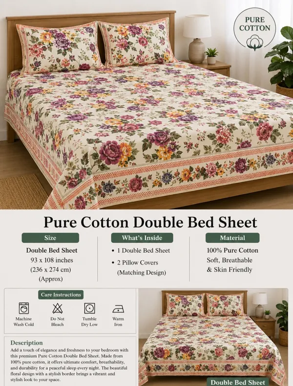 100_%_Pure_Cotton_Premium_Bedsheet_Dimension