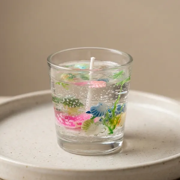 Decorative_Handmade_Gel_Candle_In_Glass_Holder_With_Seashells_And_Colorful_Decor_(Pack_Of_2)