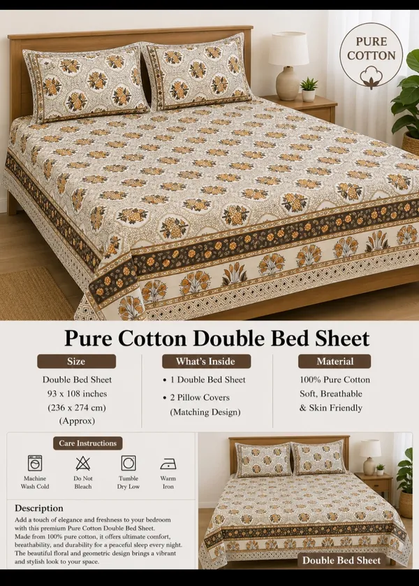 100_%_Pure_Cotton_Premium_Bedsheet_Dimension
