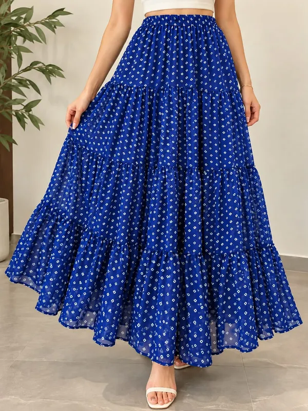Women_Geometric_Tiered_Maxi_Flared_Skirt