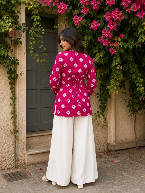 Kurvee_Women_Pink_Printed_Back_Corset_Tie-Up_Kurtie__with_Bell_Sleeves