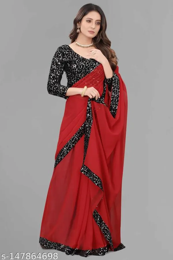 Self_Design_Dyed_Bollywood_Georgette_Art_Silk_Saree