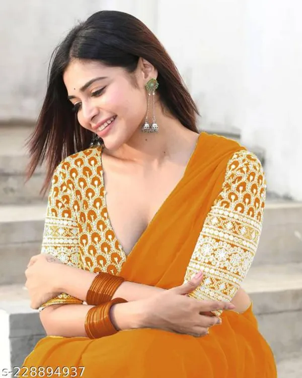 Embroidered_Lucknow_Chikankari_Georgette_Saree