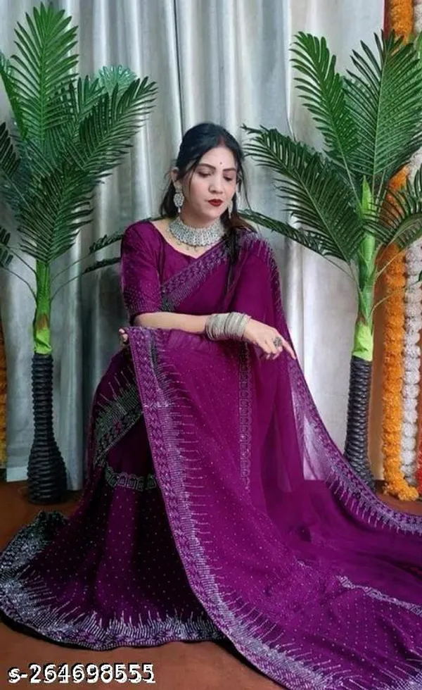 Wine_Swarovski_Crystal_Diamond_Self_Design_Applique_Hand_Painted_Bollywood_Georgette_Saree_Diamond_Work_And_Traditional_Bollywood_Party_Wear_Fancy_Saree