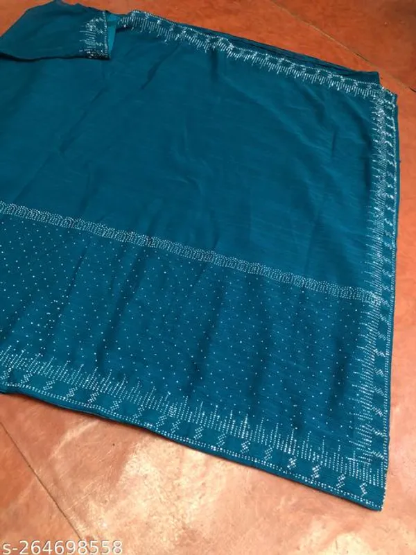 Rama_Swarovski_Crystal_Diamond_Self_Design_Applique_Hand_Painted_Bollywood_Georgette_Saree