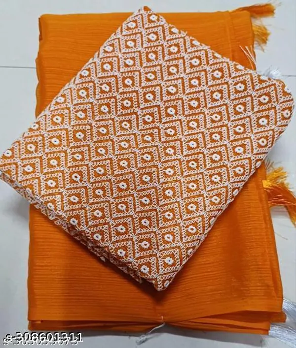 Georgette_Saree_Embroidered_Shree_Lakhnavi_Saree_Chikankari_Heavy_Embroidery_Work_Embroidery_Border_With_Embroidery_Blouse