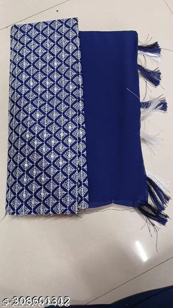 Georgette_Saree_Embroidered_Shree_Lakhnavi_Saree_Chikankari_Heavy_Embroidery_Work_Embroidery_Border_With_Embroidery_Blouse