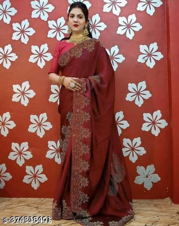 Diamond_Work_Fashionable_Trendy_Saree_2