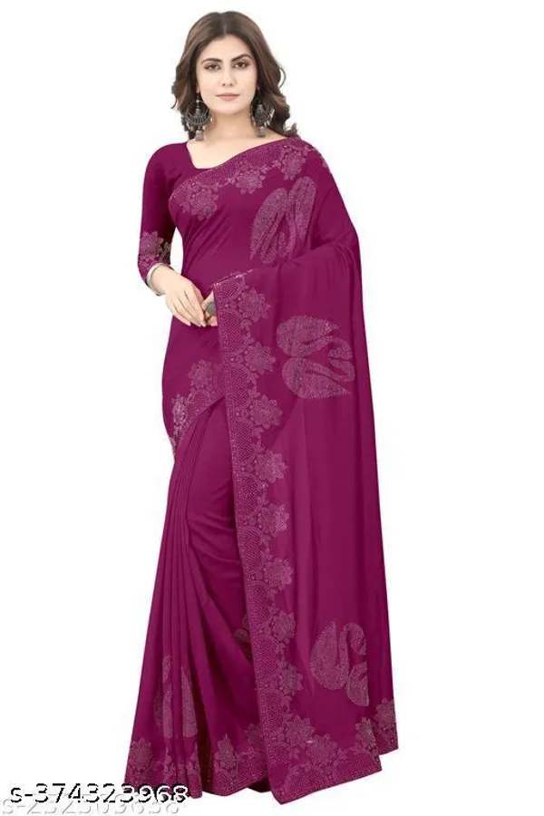 Georgette_Silk_Swarovski_Stone_Work_Saree_With_Banglori_Stone_Work_Blouse