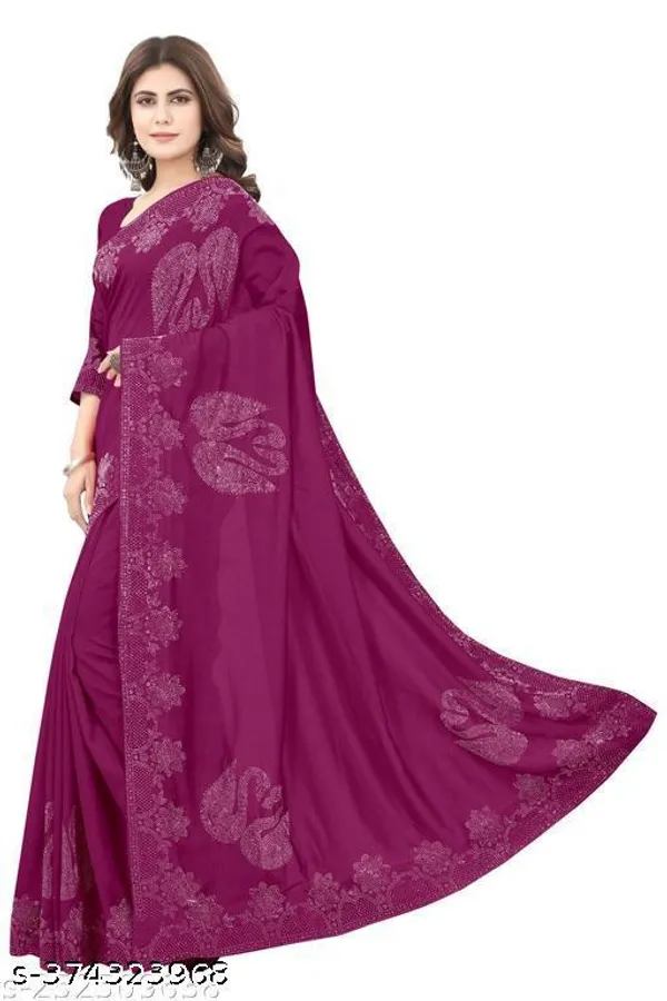 Georgette_Silk_Swarovski_Stone_Work_Saree_With_Banglori_Stone_Work_Blouse