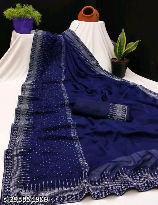 Beautiful_Saree_With_Hot_Fix_Work_And_Bollywood