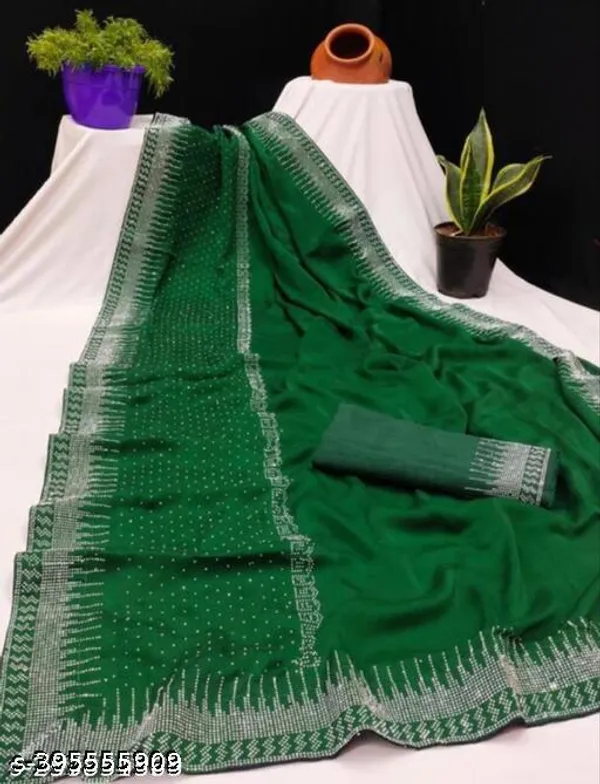 Beautiful_Saree_With_Hot_Fix_Work_And_Bollywood
