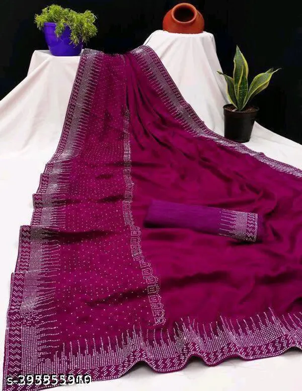 Beautiful_Saree_With_Hot_Fix_Work_And_Bollywood